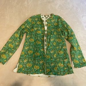 Handmade quilted reversible jacket